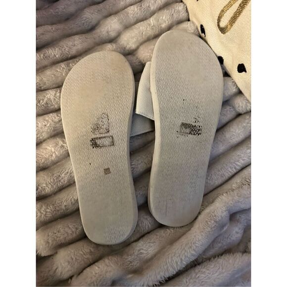 Sz10 nwot michael Kors gilmore pool slide sandals w/logo silver mesh chain - Picture 5 of 6